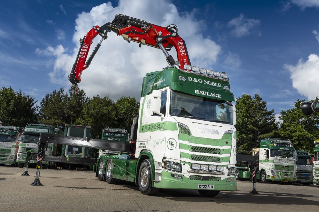 D&G Noble adds 60th anniversary tractor unit complete with Fassi 820